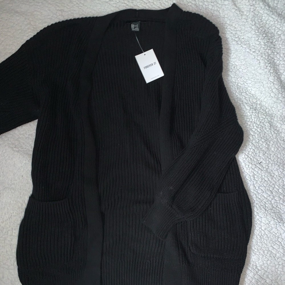 Forever 21 Black Sweater Cardigan